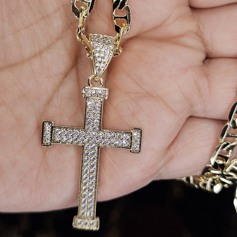 Gold Cross Pendant Necklace